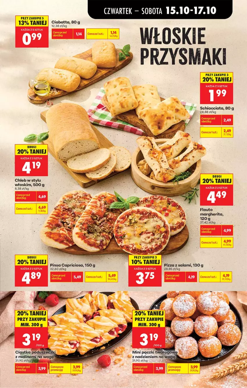 Gazetka promocyjna Biedronka - Od Czwartku - ważna 15.10 do 21.10.2026 - strona 21 - produkty: Brie, Chia, Chleb, Ciabatta, Ciastka, Pizza, Salami