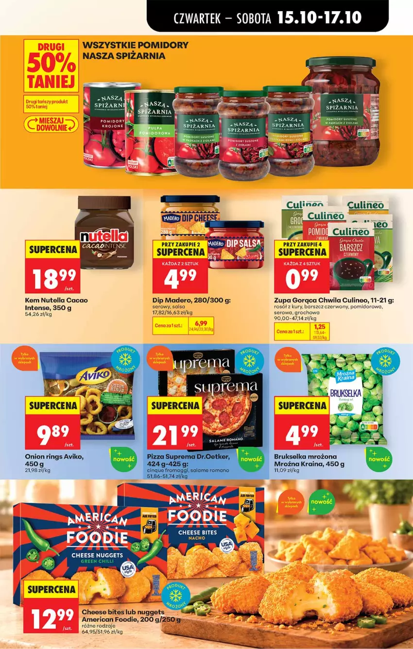Gazetka promocyjna Biedronka - Od Czwartku - ważna 15.10 do 21.10.2026 - strona 39 - produkty: BIC, Brukselka, Groch, Nutella, Pomidory, Rosół, Salsa, Ser, Zupa