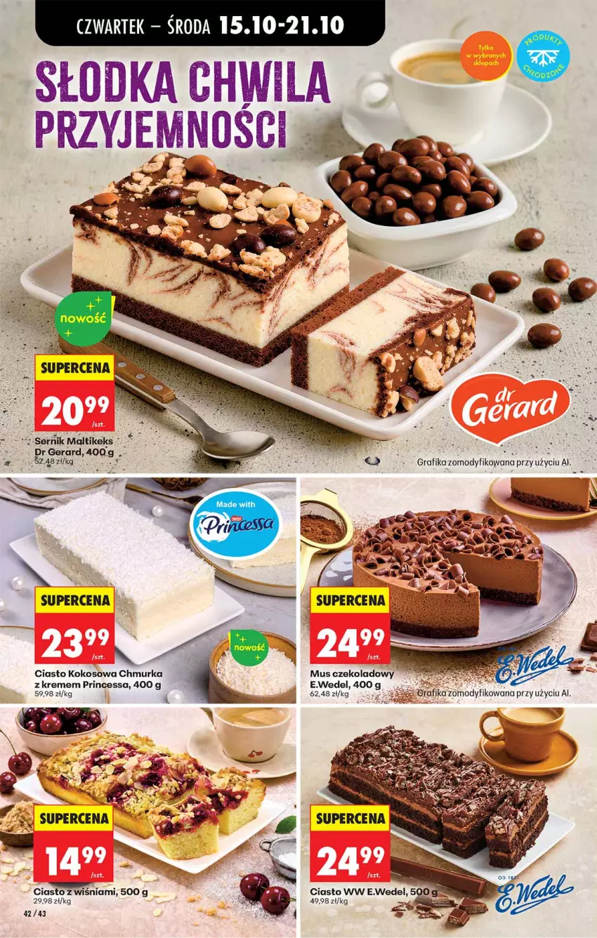 Gazetka promocyjna Biedronka - Od Czwartku - ważna 15.10 do 21.10.2026 - strona 42 - produkty: Dr Gerard, Kokos, Mus, Princessa, Ser