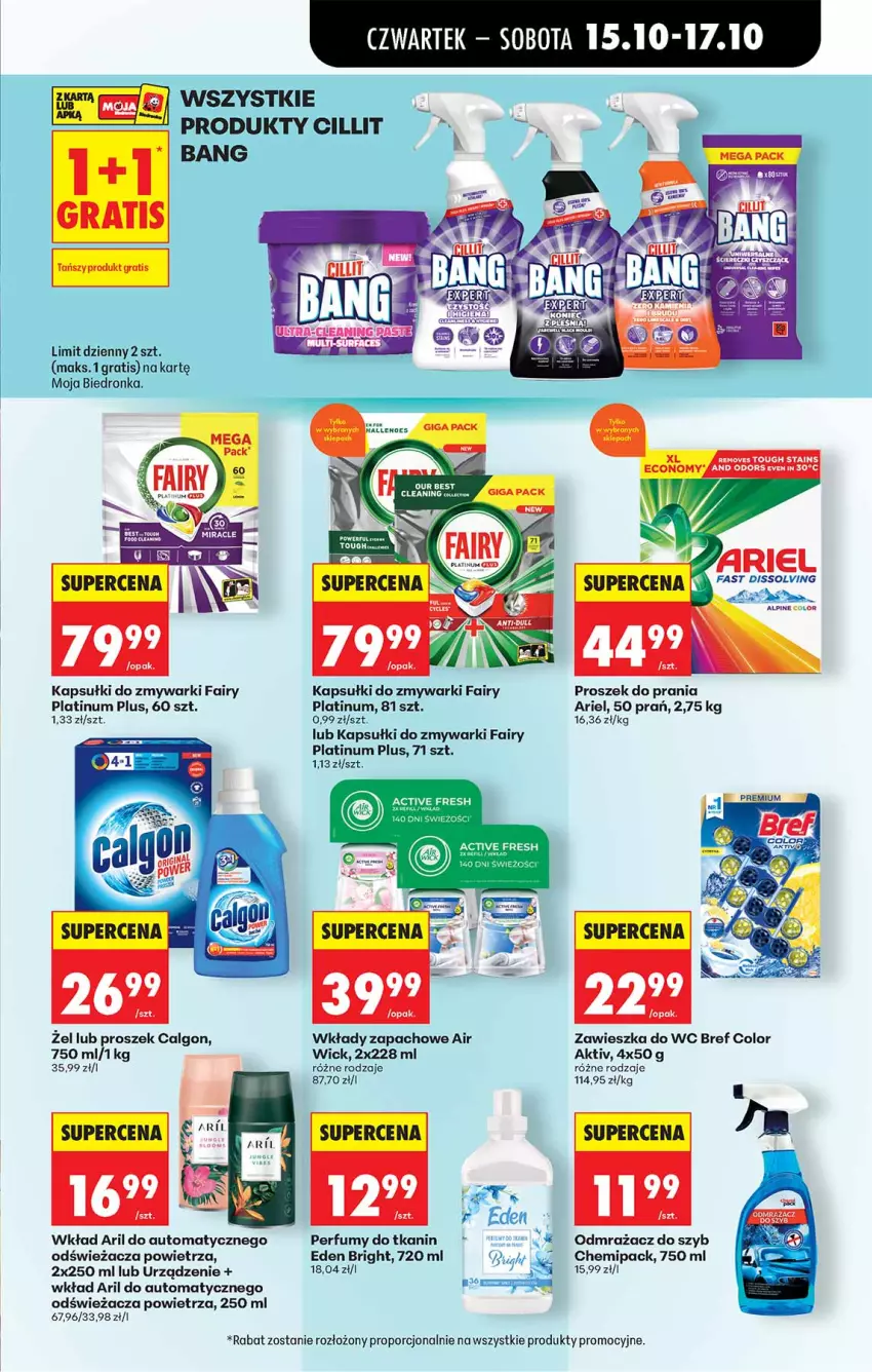 Gazetka promocyjna Biedronka - Od Czwartku - ważna 15.10 do 21.10.2026 - strona 51 - produkty: Air Wick, Ariel, Bref, Calgon, Fa, Fairy, Gra, LG, Perfum, Por, Proszek do prania, Zawieszka do wc, Zmywarki