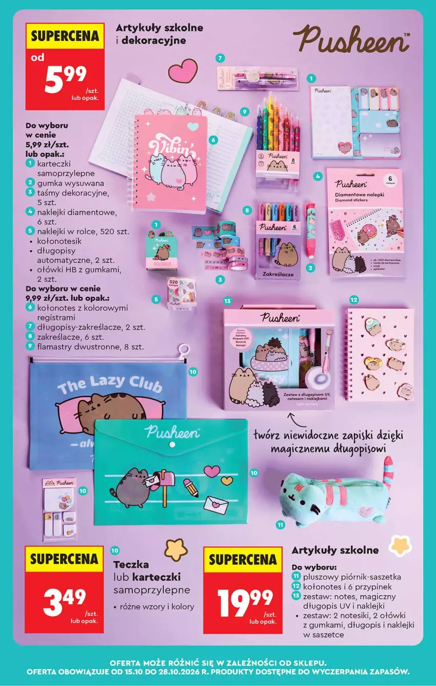 Gazetka promocyjna Biedronka - Od Czwartku - ważna 15.10 do 21.10.2026 - strona 59 - produkty: Długopis, Flamastry, Kiwi, Klej, Mop, Nalepki, Piórnik