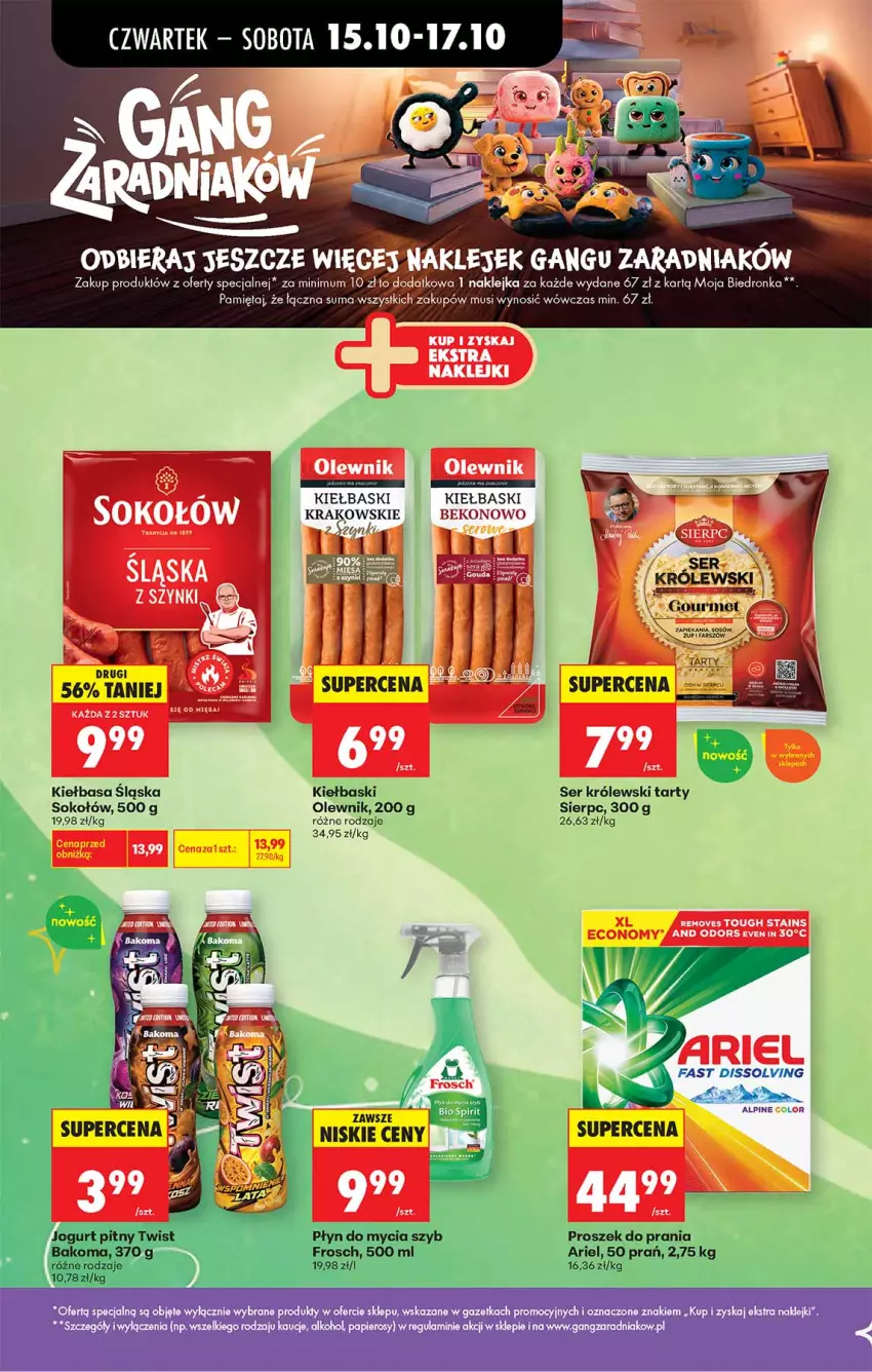 Gazetka promocyjna Biedronka - Od Czwartku - ważna 15.10 do 21.10.2026 - strona 64 - produkty: Beko, Fa, Kiełbasa, Kiełbasa śląska, Klej, Królewski, Mięta, Mus, Olewnik, Ser, Sok, Sokołów