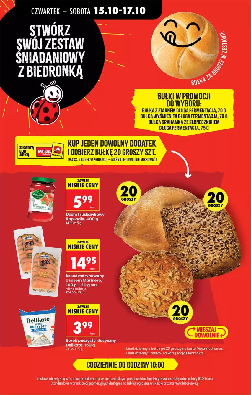 Gazetka promocyjna Biedronka - Od Czwartku - ważna 15.10 do 21.10.2026 - strona 79 - produkty: Bułka, Bułka grahamka, Dżem, Gra, Ser, Serek, Serek puszysty, Sos