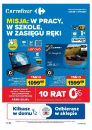 Gazetka promocyjna Carrefour - Gazetka - ważna od 07.09 do 07.09.2024 - strona 1 - produkty: Lenovo, Klej, Taft, Tran, Fa