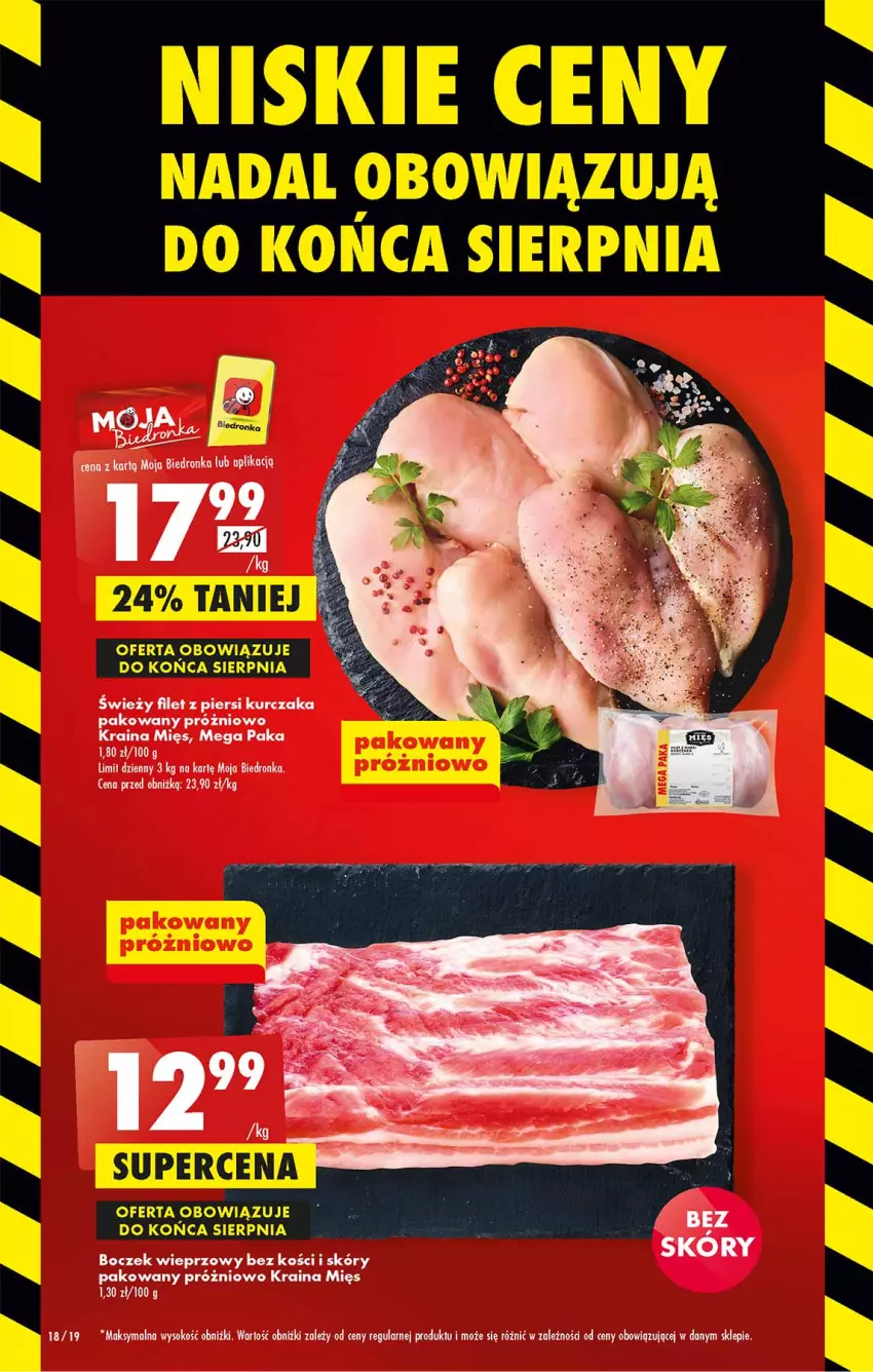 Gazetka promocyjna Biedronka - Od poniedzialku - ważna 31.07 do 05.08.2023 - strona 24 - produkty: Boczek, Boczek wieprzowy, Fa, Filet z piersi kurczaka, Kurczak, Sok