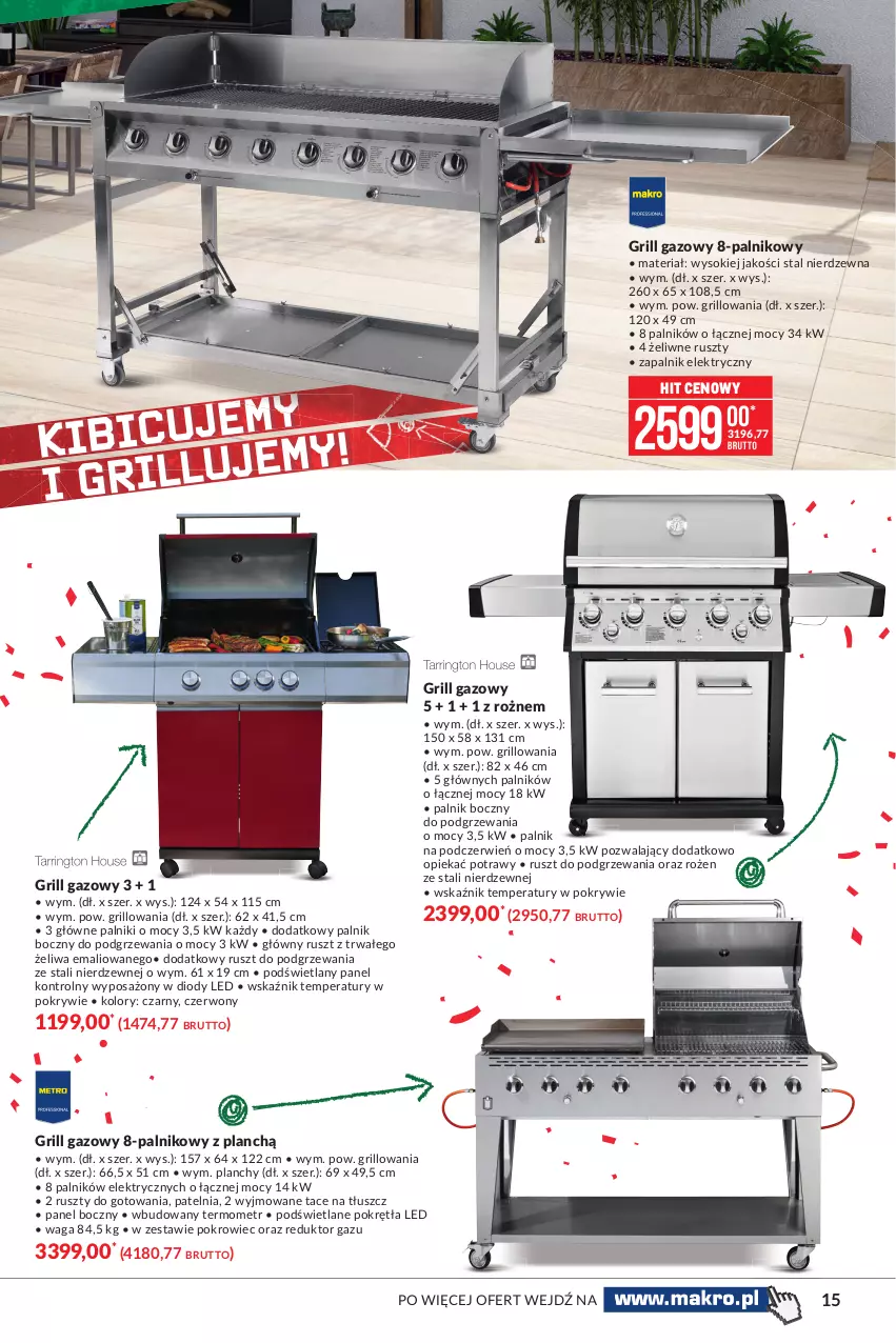 Gazetka promocyjna Makro - [Oferta specjalna] Wszystko na grill - ważna 15.06 do 28.06.2021 - strona 15 - produkty: Grill, Grill gazowy, Patelnia, Pokrowiec, Sok, Termometr, Waga