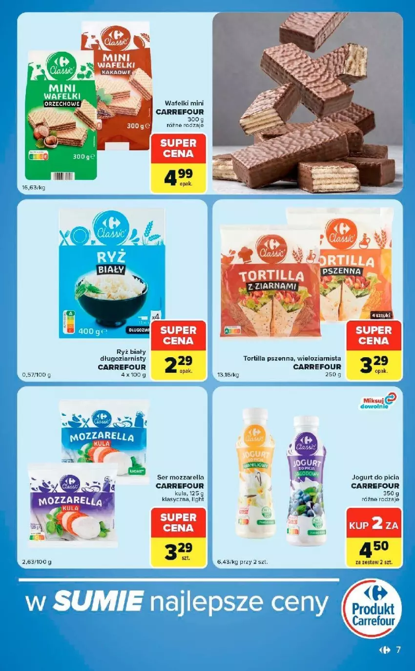 Gazetka promocyjna Carrefour - Gazetka Express w SUMIE ekspresowe zakupy - ważna 22.09 do 28.09.2026 - strona 7 - produkty: Jogurt, LG, Mozzarella, Ryż, Ryż biały, Ser, Tortilla