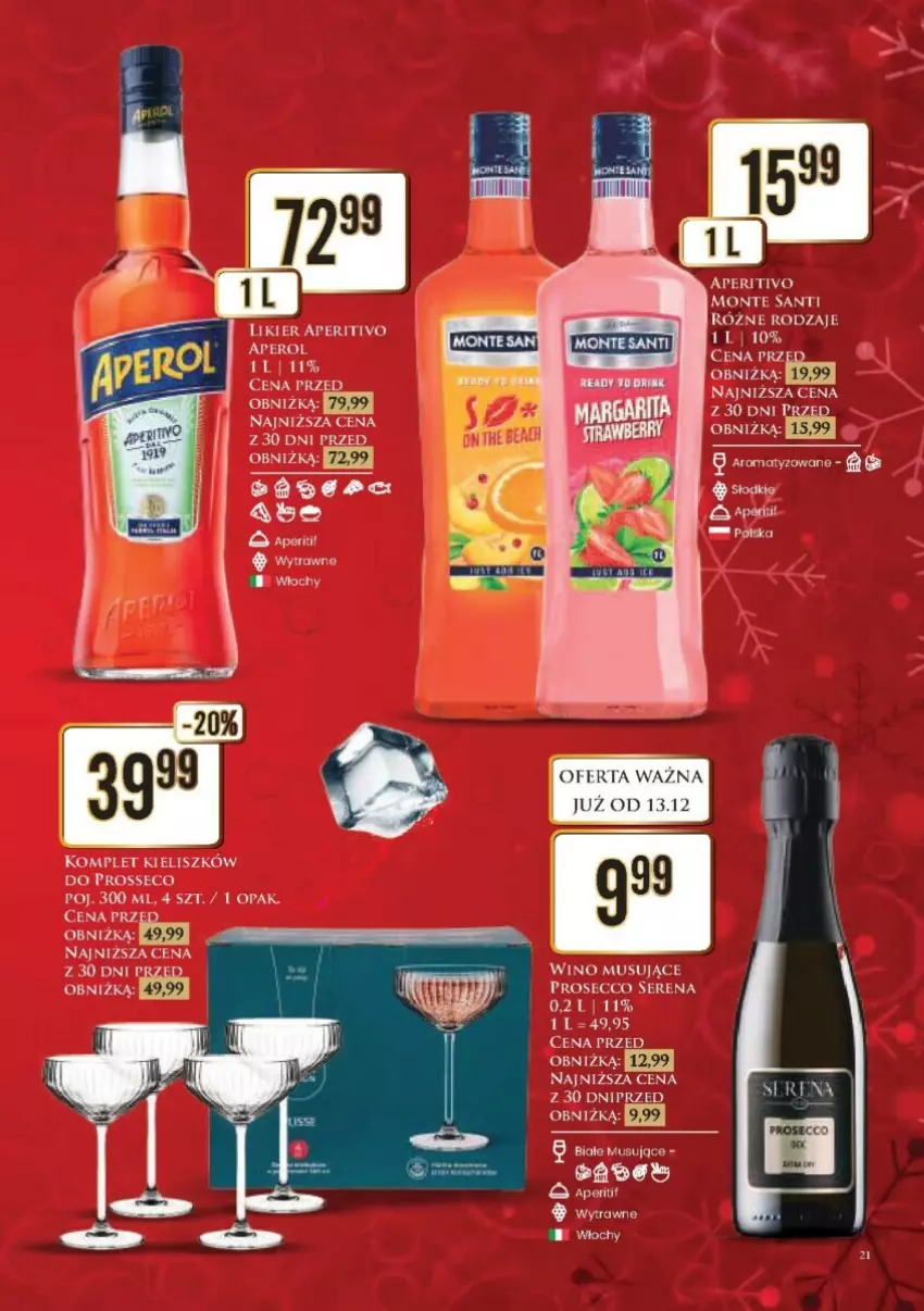 Gazetka promocyjna Dino - ważna 16.12 do 24.12.2024 - strona 14 - produkty: Aperol, Mus, Prosecco, Ser, Wino, Wino musujące