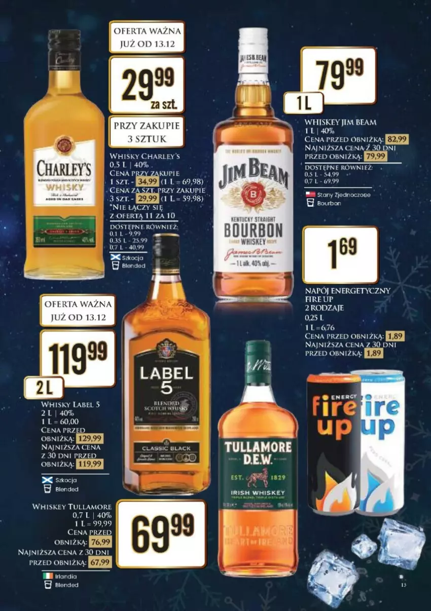 Gazetka promocyjna Dino - ważna 16.12 do 24.12.2024 - strona 5 - produkty: Bourbon, Jim Beam, Koc, Lack, Napój, Napój energetyczny, Tullamore Dew, Whiskey, Whisky