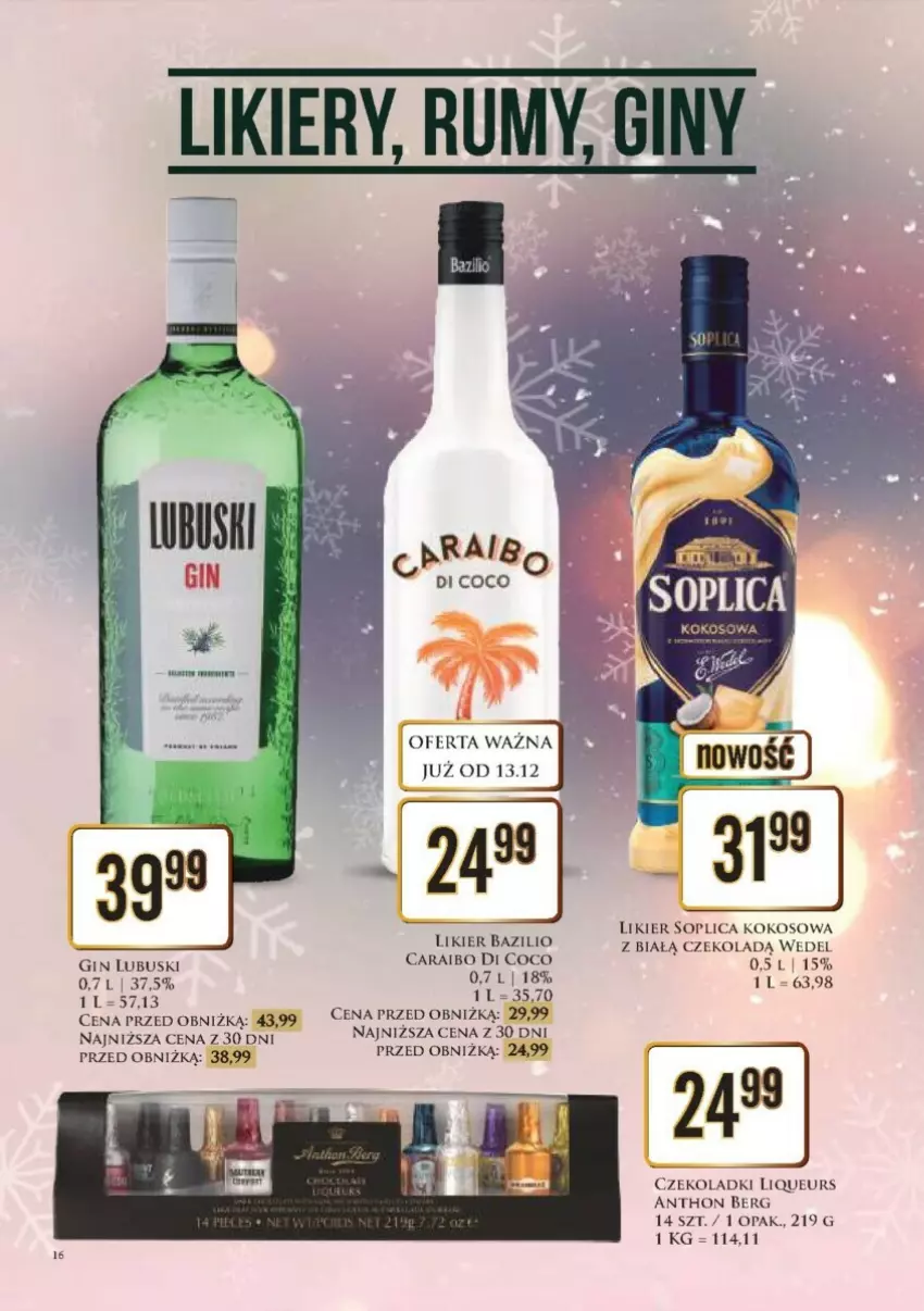 Gazetka promocyjna Dino - ważna 16.12 do 24.12.2024 - strona 8 - produkty: Gin, Kokos, Likier, Soplica