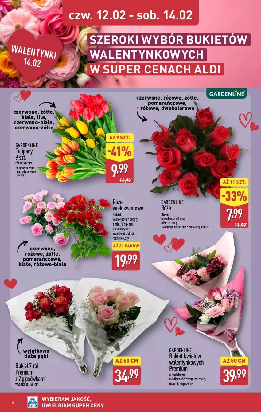 Gazetka promocyjna Aldi - Oferta na walentynki - ważna 09.02 do 14.02.2026 - strona 4 - produkty: Bukiet, Sok, Tulipan