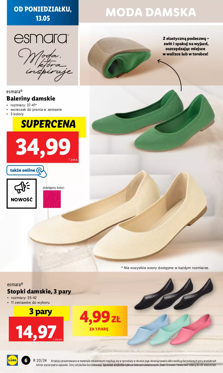 Gazetka promocyjna Lidl - GAZETKA - ważna 13.05 do 18.05.2024 - strona 10 - produkty: Baleriny, Moda, Top, Woreczek