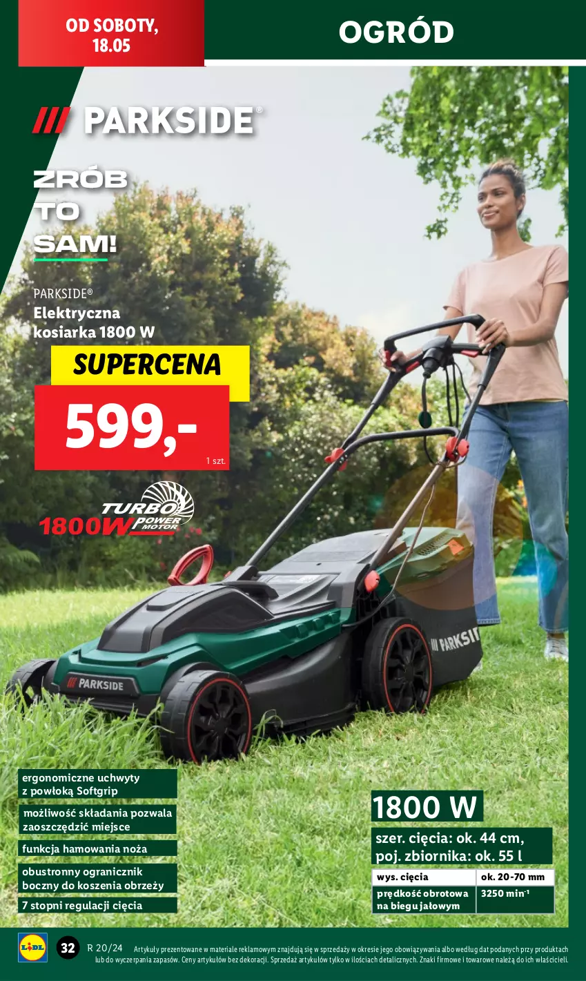 Gazetka promocyjna Lidl - GAZETKA - ważna 13.05 do 18.05.2024 - strona 38 - produkty: Gra, Kosiarka, Kosz, Noż, Ogród, Parkside, Top, Uchwyty