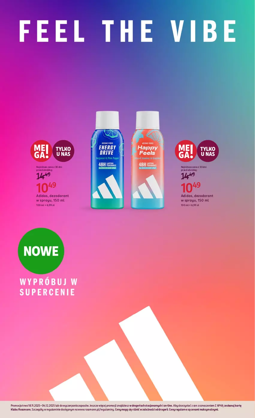 Gazetka promocyjna Rossmann - 18 listopada - ważna 18.11 do 04.12.2025 - strona 17 - produkty: Adidas, Dezodorant