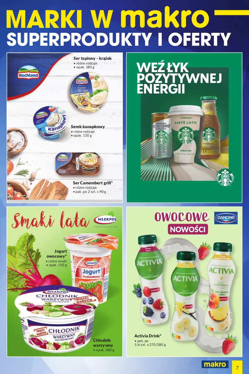 Gazetka promocyjna Makro - [Oferta specjalna] Marki w MAKRO - ważna 31.05 do 13.06.2022 - strona 7 - produkty: Activia, Camembert, Grill, Jogurt, Jogurt owocowy, Napoje, Ser, Ser topiony, Serek, Serek kanapkowy, Top