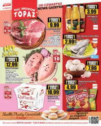 Gazetka promocyjna Topaz - Gazetka - Gazetka - ważna od 14.02 do 14.02.2024 - strona 1 - produkty: Piec, Kurczak, Top, Szynka wieprzowa, Chipsy, Raffaello, Szynka, Pieczarka, Ferrero, Waga, Fa