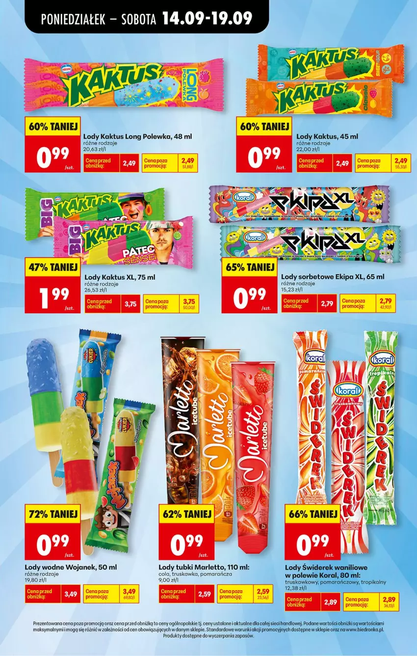 Gazetka promocyjna Biedronka - Gazetka - ważna 14.09 do 21.09.2026 - strona 2 - produkty: Kaktus, Lody