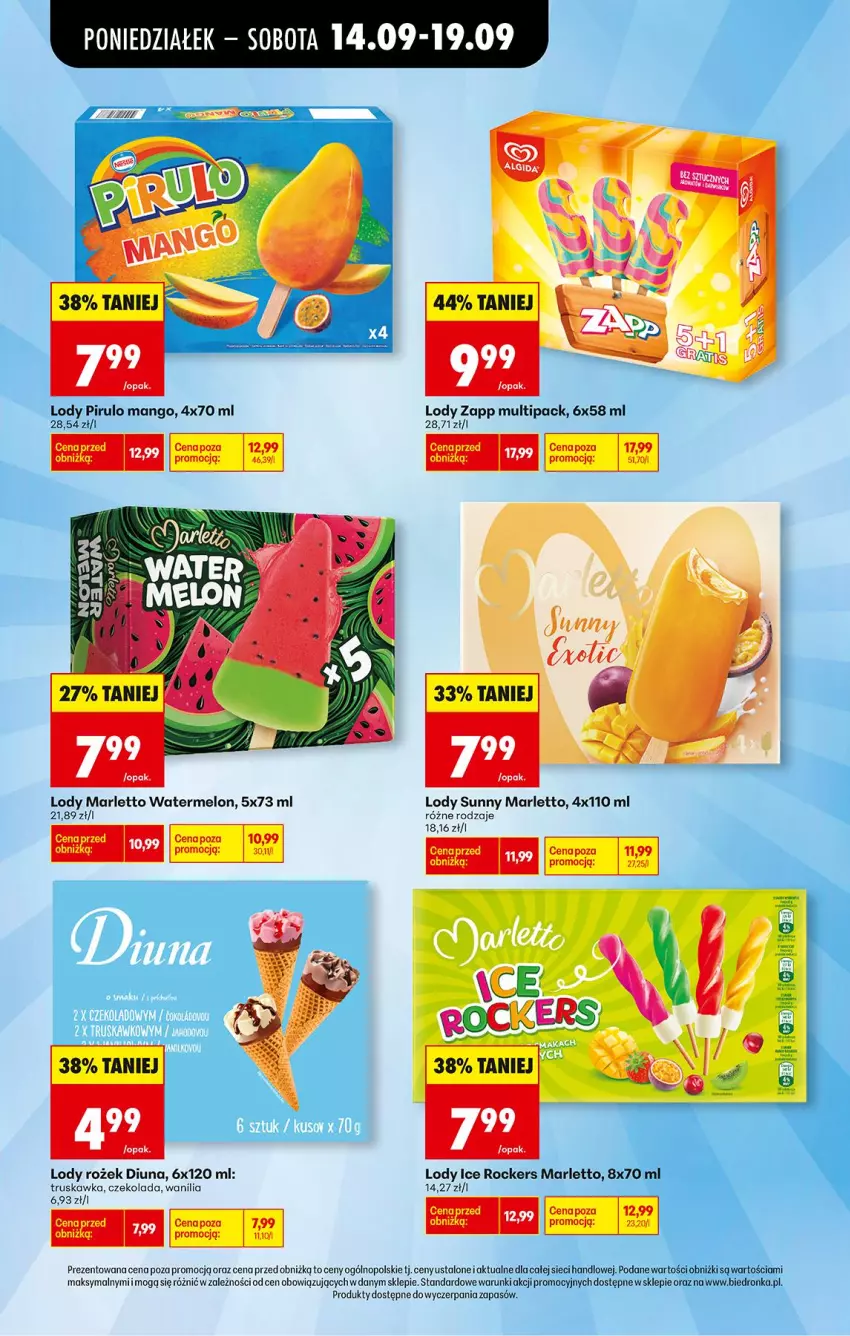 Gazetka promocyjna Biedronka - Gazetka - ważna 14.09 do 21.09.2026 - strona 4 - produkty: Czekolada, Fa, Lody, Mango, Melon