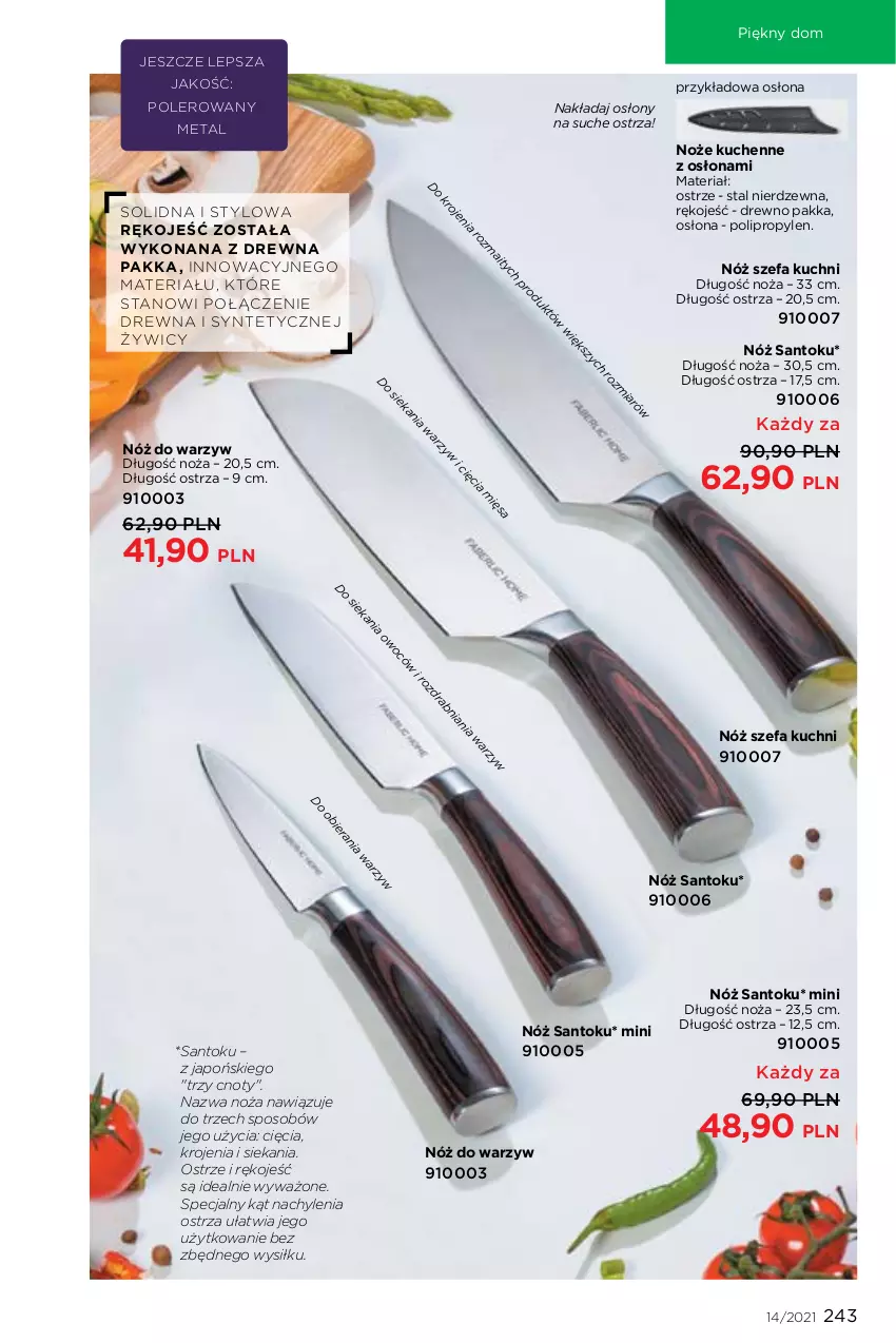 Gazetka promocyjna Faberlic - Gazetka - ważna 27.09 do 10.10.2021 - strona 243 - produkty: Fa, Noż, Nóż szefa kuchni