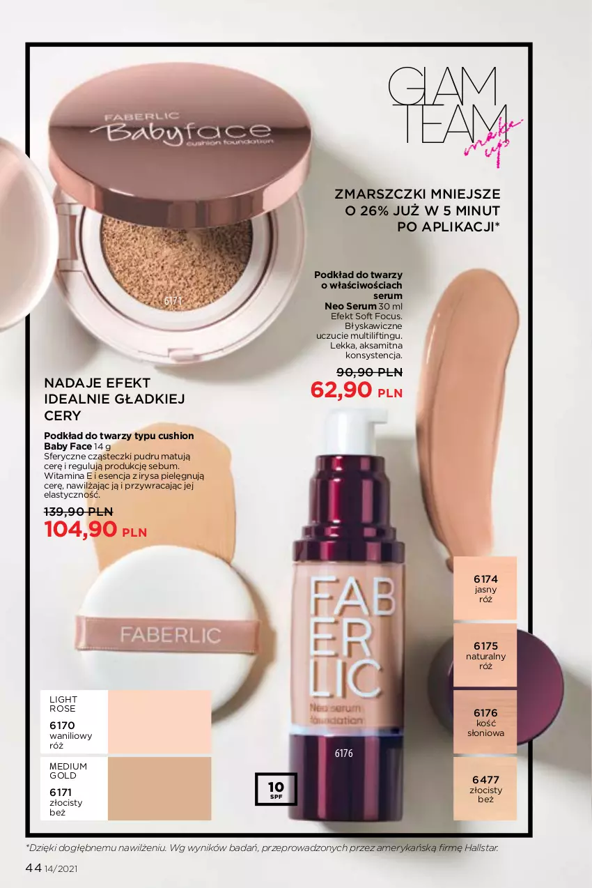 Gazetka promocyjna Faberlic - Gazetka - ważna 27.09 do 10.10.2021 - strona 44 - produkty: Aksam, Fa, Halls, Mars, Podkład, Podkład do twarzy, Rum, Ser, Serum