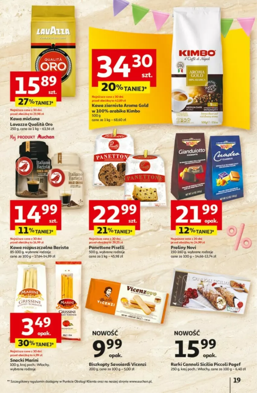 Gazetka promocyjna Auchan - ważna 09.05 do 15.05.2024 - strona 11 - produkty: Biszkopty, Kawa, Kawa mielona, Kawa rozpuszczalna, Kawa ziarnista, Lavazza, Praliny, Rurki