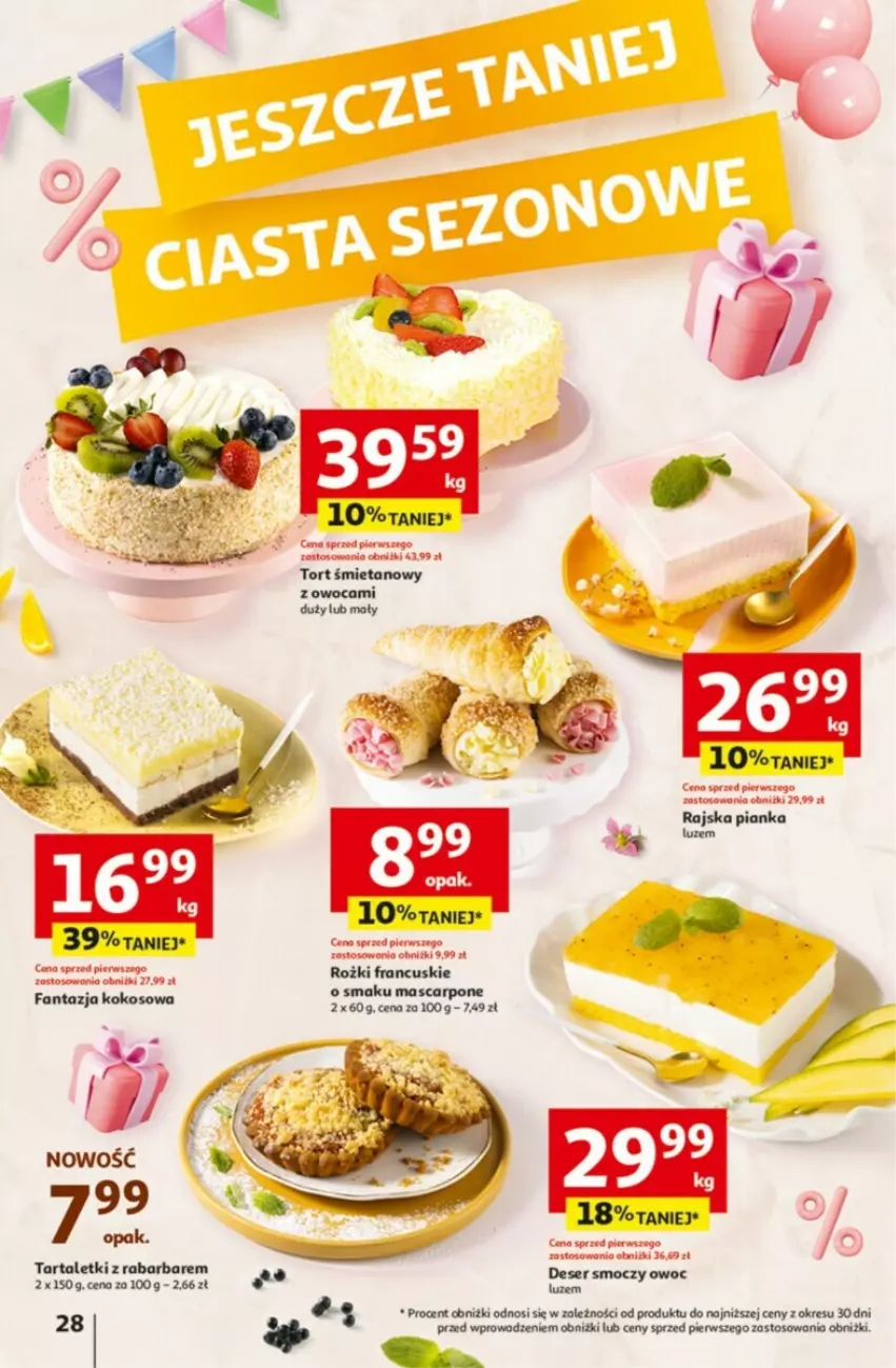 Gazetka promocyjna Auchan - ważna 09.05 do 15.05.2024 - strona 21 - produkty: Deser, Fa, Fanta, Kokos, Mascarpone, Ser, Tarta