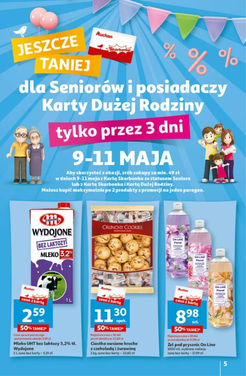 Gazetka promocyjna Auchan - ważna 09.05 do 15.05.2024 - strona 45 - produkty: Ciastka, Ciastka owsiane, Mleko