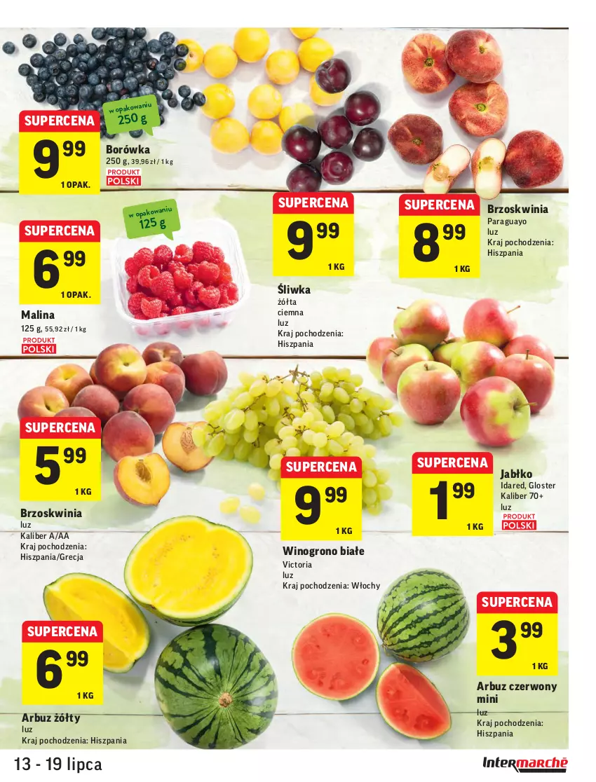 Gazetka promocyjna Intermarche - ważna 13.07 do 19.07.2021 - strona 13 - produkty: Arbuz, Borówka, Wino