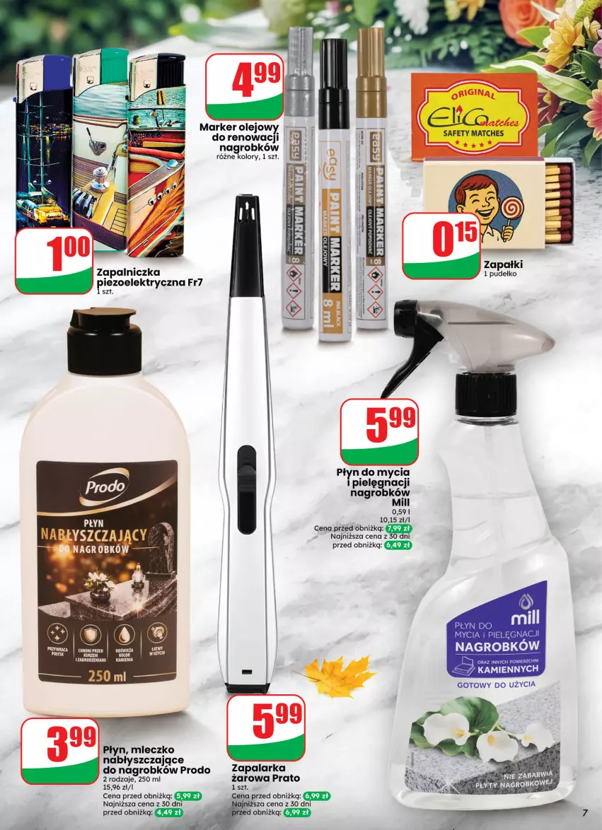 Gazetka promocyjna Dino - Wszystkich Świętych - ważna 28.10 do 31.10.2026 - strona 7 - produkty: Marker, Mleczko, Olej, Płyn do mycia, Zapalarka, Zapalniczka