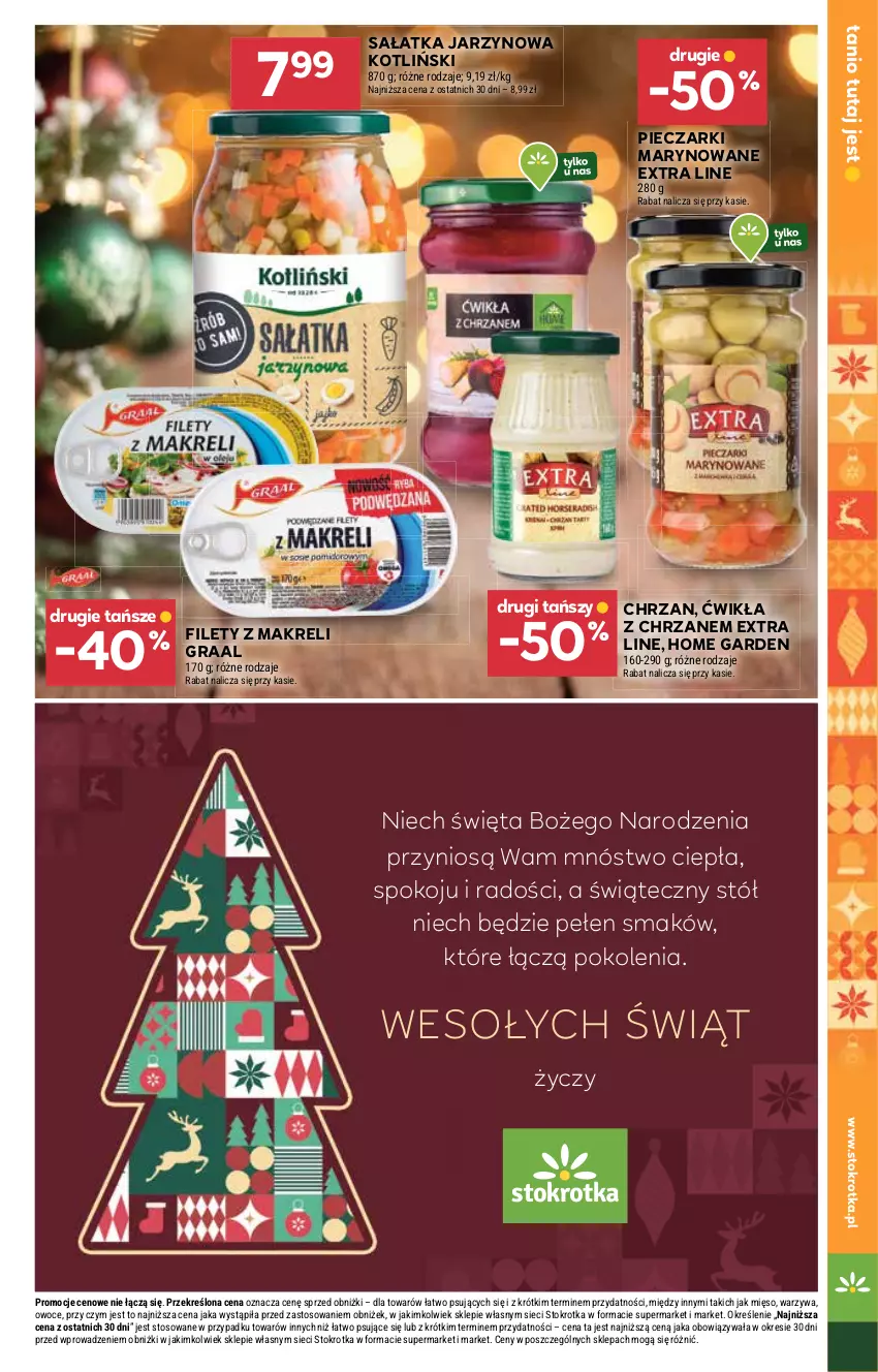 Gazetka promocyjna Stokrotka - Supermarket - ważna 18.12 do 21.12.2025 - strona 32 - produkty: Chrzan, Gra, Graal, Mięso, Owoce, Piec, Sałat, Sałatka, Stół, Warzywa
