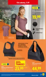 Gazetka promocyjna Lidl - GAZETKA - Gazetka - ważna od 03.01 do 03.01.2026 - strona 39 - produkty: Por, Buty, Biustonosz, Kosz, Koszulka, Torba, Sport, Koszulka funkcyjna, LG