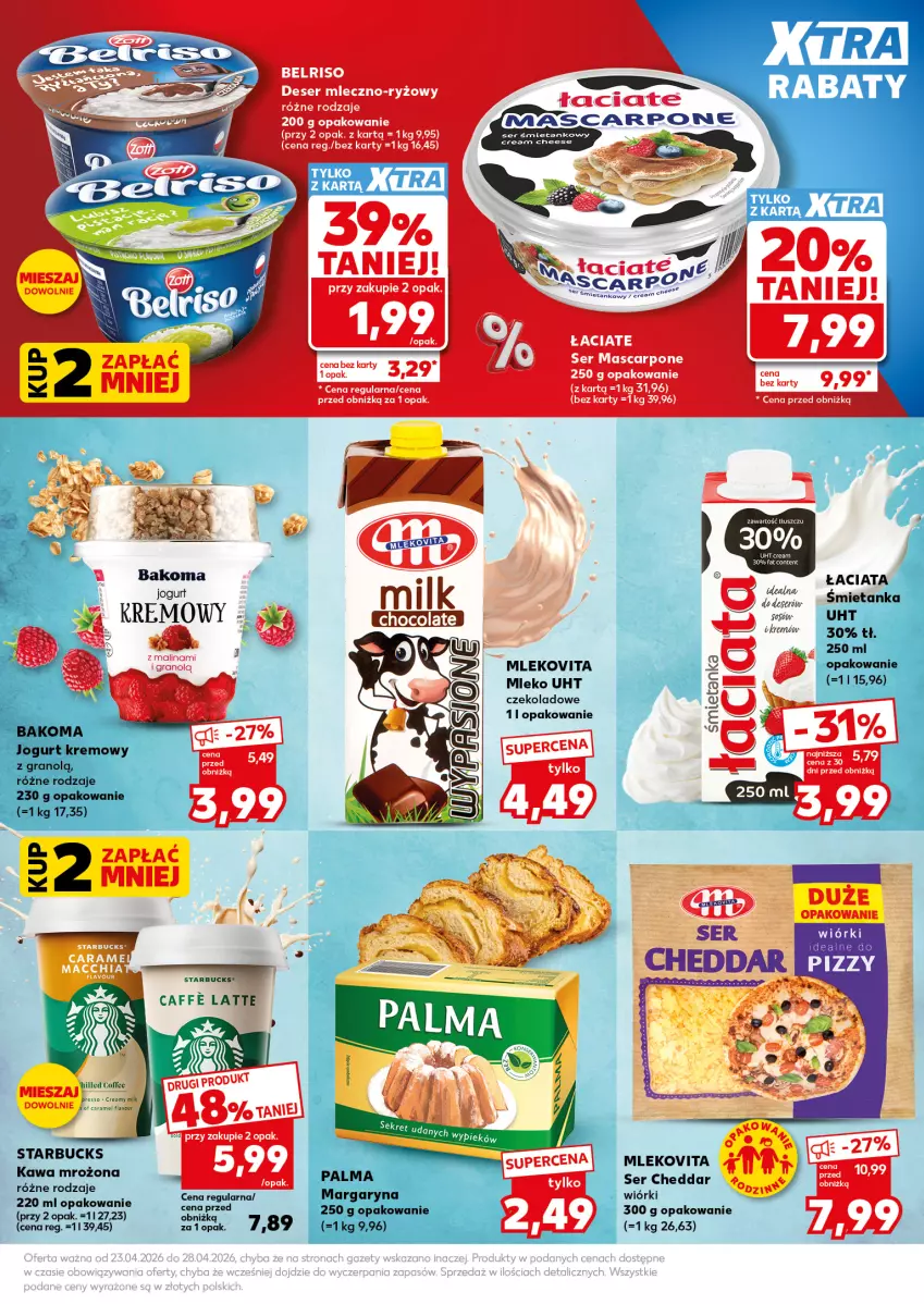 Gazetka promocyjna Kaufland - Mocny Start - ważna 27.04 do 28.04.2026 - strona 25 - produkty: Cheddar, Deser, Jogurt, Kawa, Mleko, Mlekovita, Ser