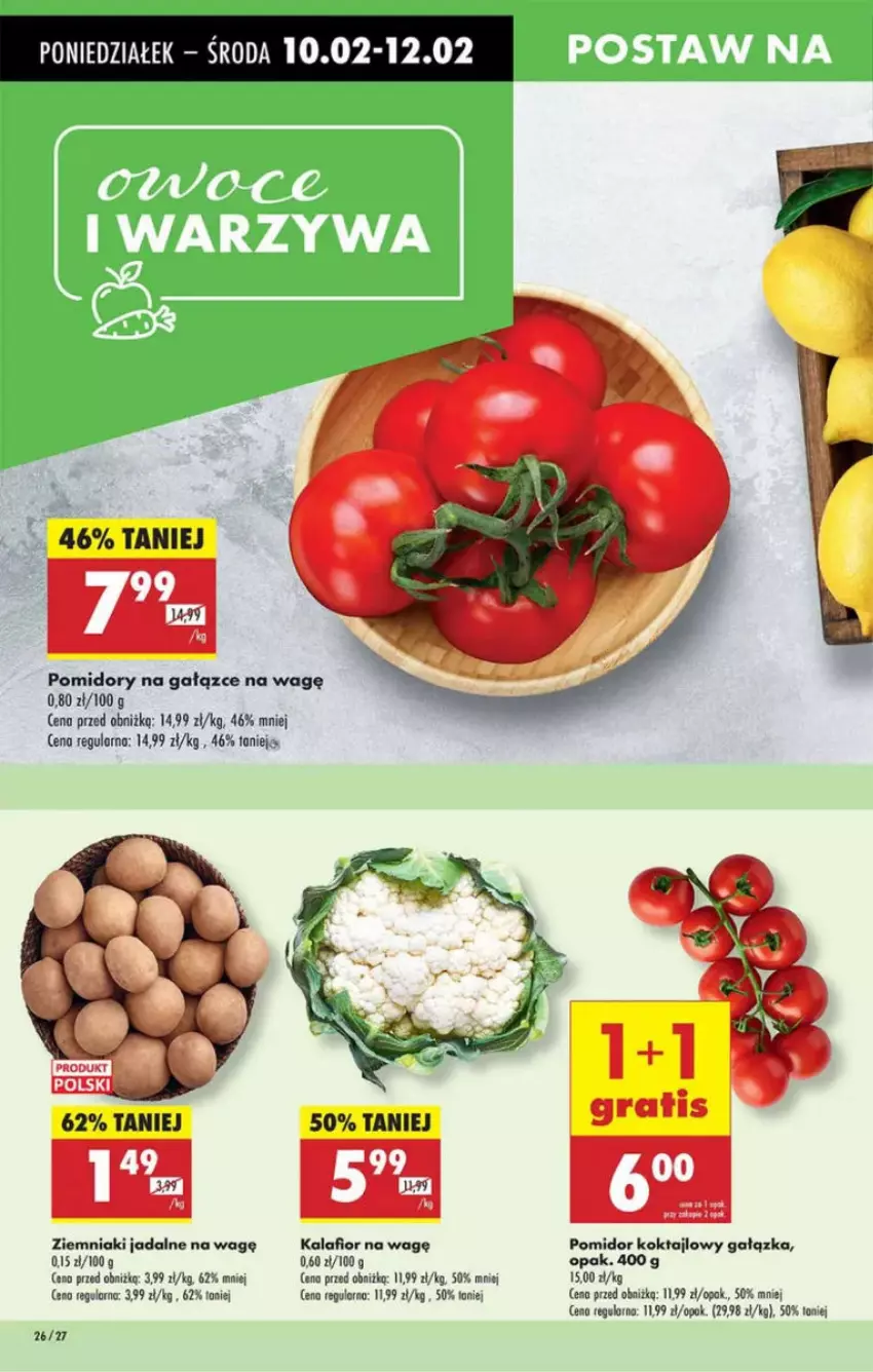 Gazetka promocyjna Intermarche - ważna 10.02 do 12.02.2025 - strona 19 - produkty: Kalafior, Pomidory, Ziemniaki