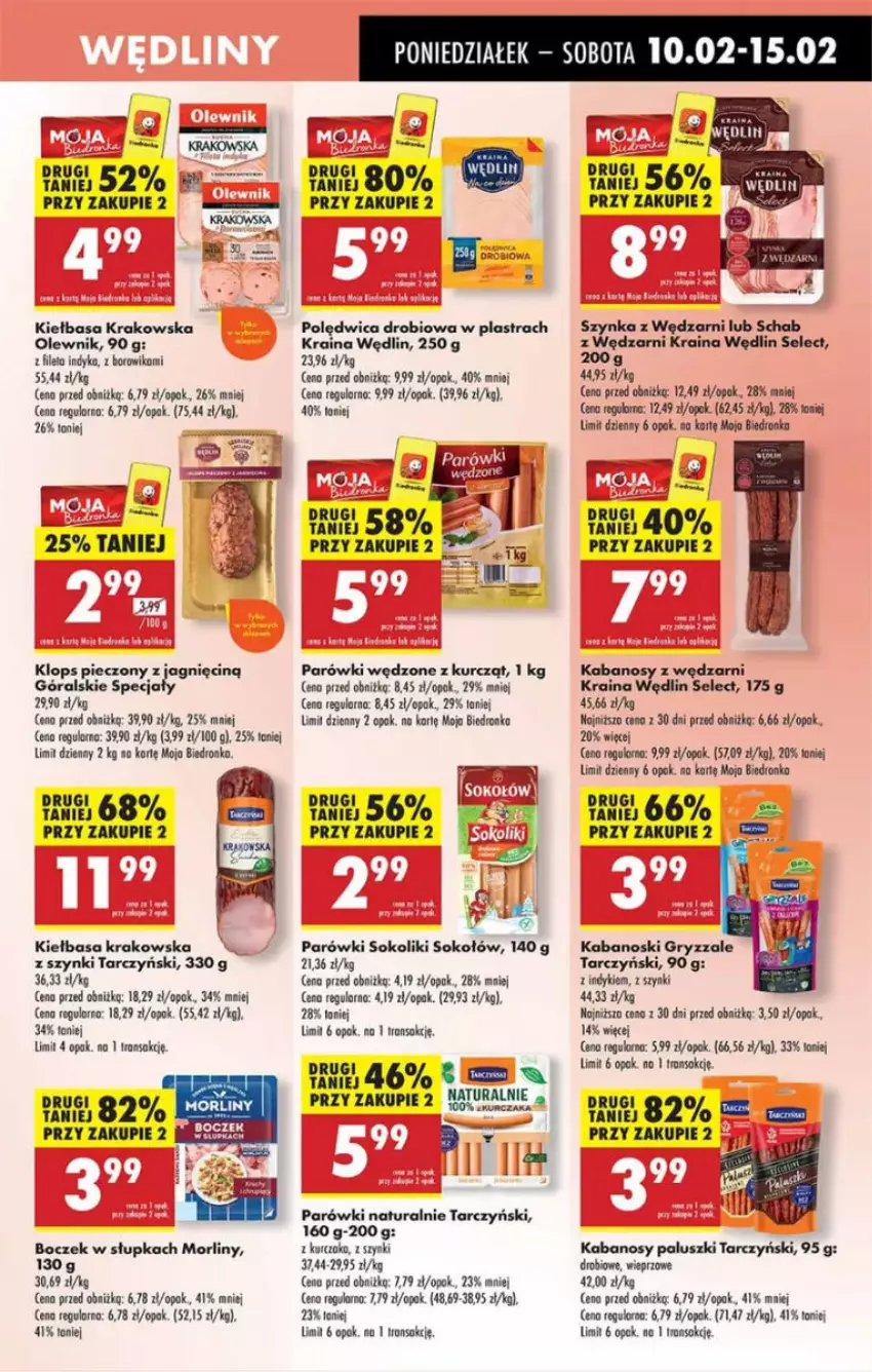 Gazetka promocyjna Intermarche - ważna 10.02 do 12.02.2025 - strona 31 - produkty: Boczek, Gry, Kabanos, Kiełbasa, Kiełbasa krakowska, Kurczak, Morliny, Olewnik, Parówki, Parówki sokoliki, Piec, Polędwica, Sok, Sokołów, Szynka, Tarczyński, Tran, Wiko