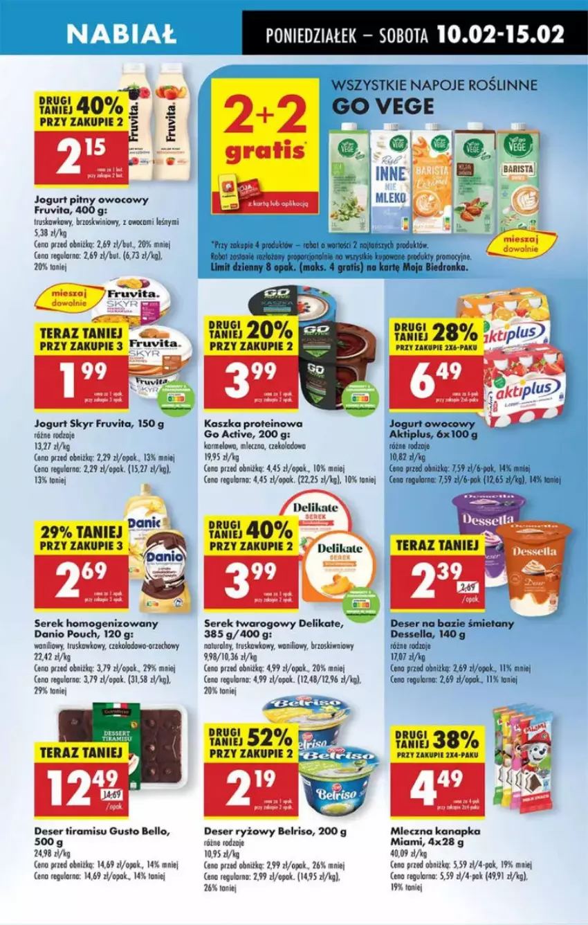 Gazetka promocyjna Intermarche - ważna 10.02 do 12.02.2025 - strona 33 - produkty: Aktiplus, Bell, Belriso, Danio, Deser, Gra, Jogurt, Jogurt pitny, Mleczna kanapka, Napoje, Ryż, Ser, Serek, Serek homogenizowany, Serek twarogowy, Tera