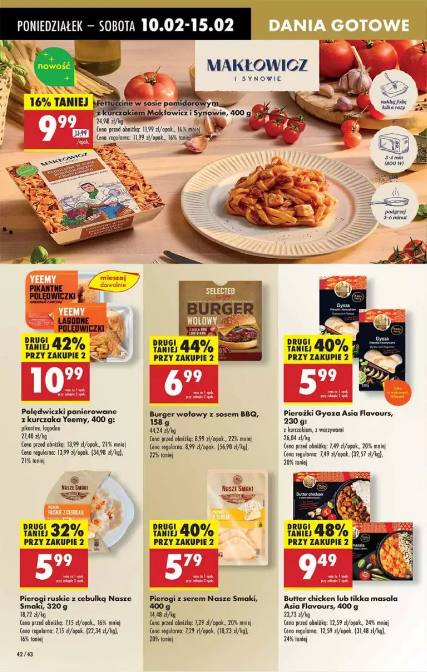 Gazetka promocyjna Intermarche - ważna 10.02 do 12.02.2025 - strona 37 - produkty: Burger, Kurczak, LG, Pierogi, Polędwiczki panierowane, Ser, Sos, Warzywa