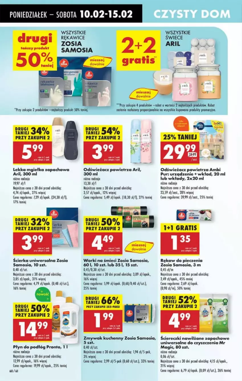 Gazetka promocyjna Intermarche - ważna 10.02 do 12.02.2025 - strona 57 - produkty: Ambi Pur, Gra, Odświeżacz powietrza, Piec, Pronto, Pur, Rękaw do pieczenia, Rękawice, Worki na śmiec, Worki na śmieci