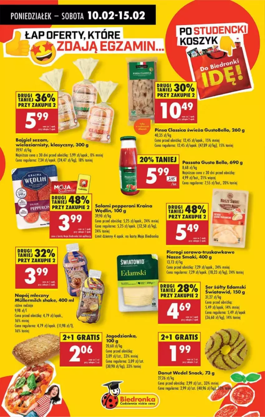 Gazetka promocyjna Intermarche - ważna 10.02 do 12.02.2025 - strona 63 - produkty: Bell, Donut, Edam, Gra, Napój, Napój mleczny, Pierogi, Ser