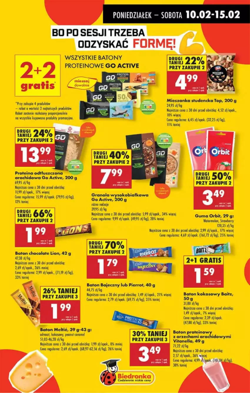 Gazetka promocyjna Intermarche - ważna 10.02 do 12.02.2025 - strona 64 - produkty: Baton, Gra, Kokos, Lion, Mieszanka studencka, Orbit, Por, Top