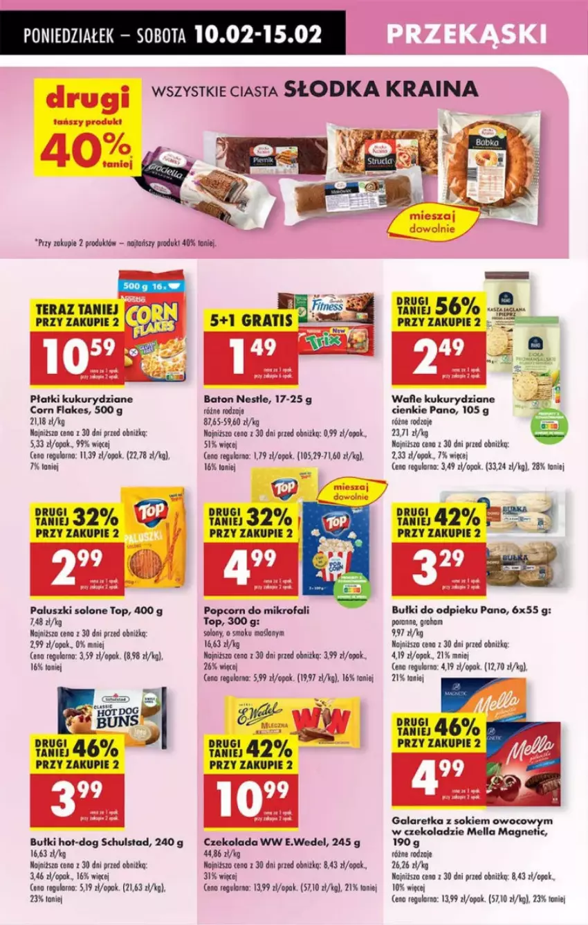 Gazetka promocyjna Intermarche - ważna 10.02 do 12.02.2025 - strona 72 - produkty: Baton, Corn flakes, Czekolada, Fa, Gala, Galaretka, Gra, LG, Popcorn, Sok, Tera, Top, Wafle