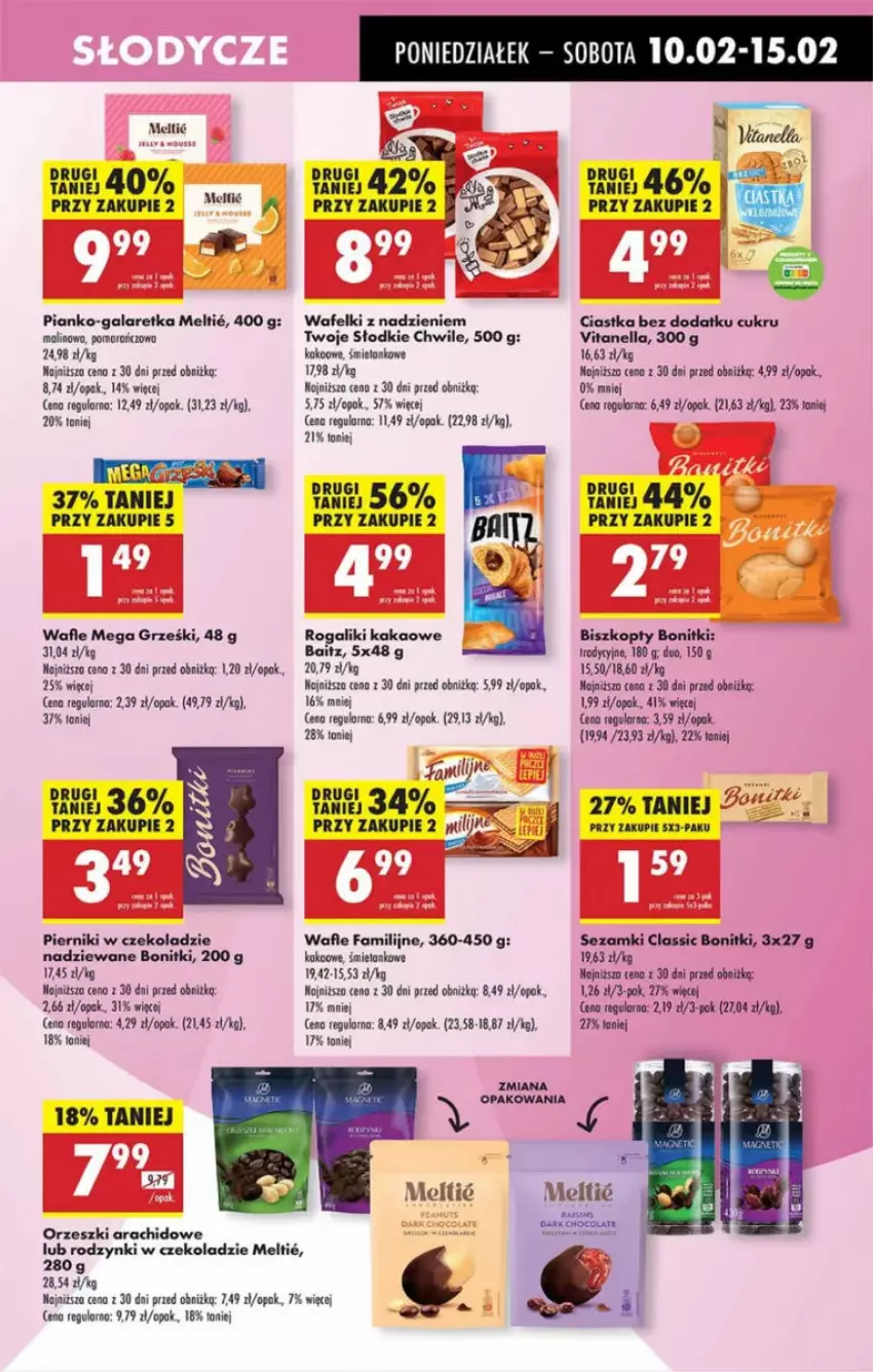 Gazetka promocyjna Intermarche - ważna 10.02 do 12.02.2025 - strona 73 - produkty: Biszkopty, Bonitki, Ciastka, Fa, Gala, Galaretka, Grześki, Kakao, Orzeszki, Piernik, Pierniki w czekoladzie, Rodzynki, Rogal, Wafle