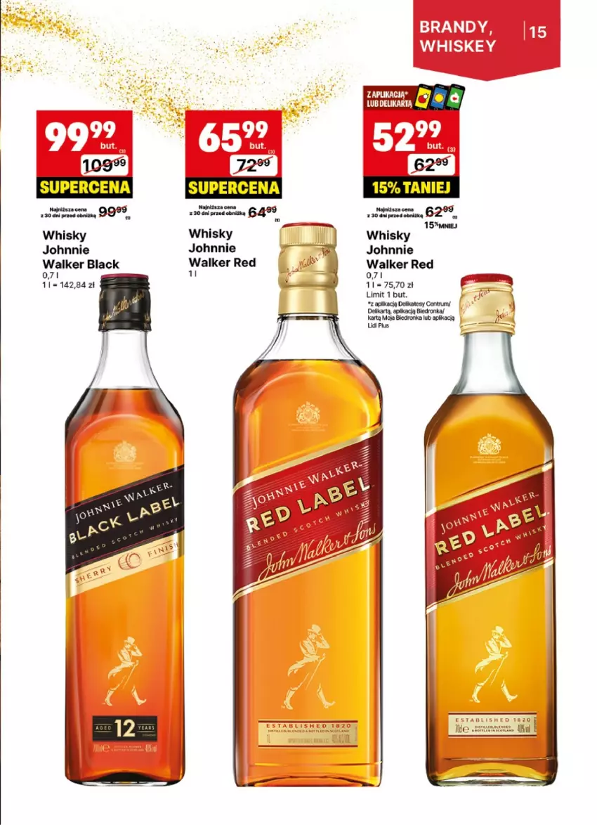 Gazetka promocyjna Delikatesy Centrum - DeliBarek DC51-DC52 - ważna 16.12 do 31.12.2024 - strona 15 - produkty: Johnnie Walker, Lack, Rum, Whisky