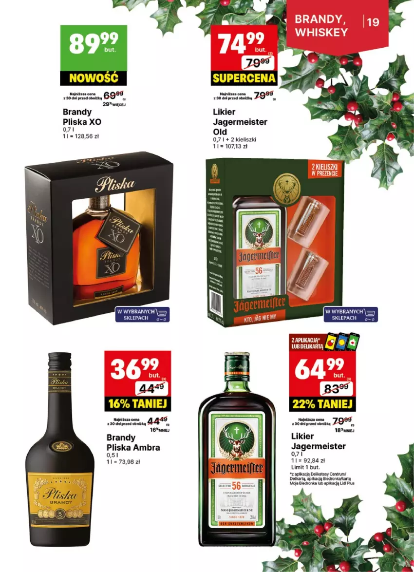 Gazetka promocyjna Delikatesy Centrum - DeliBarek DC51-DC52 - ważna 16.12 do 31.12.2024 - strona 19 - produkty: Brandy, Cif, Jagermeister, Likier, Pliska, Rum