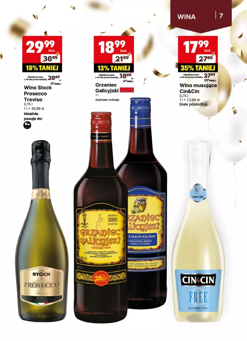 Gazetka promocyjna Delikatesy Centrum - DeliBarek DC51-DC52 - ważna 16.12 do 31.12.2024 - strona 7 - produkty: Grzaniec Galicyjski, Mus, Prosecco, Stock, Wino, Wino musujące