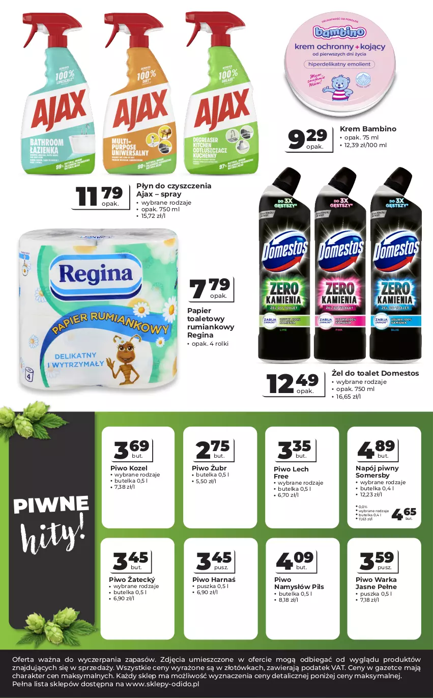 Gazetka promocyjna Odido - Gazetka Odido - ważna 19.08 do 01.09.2026 - strona 8 - produkty: Ajax, Domestos, Gin, Harnaś, Kozel, Namysłów, Napój, Papier, Papier toaletowy, Piwo, Rolki, Rum, Somersby, Warka