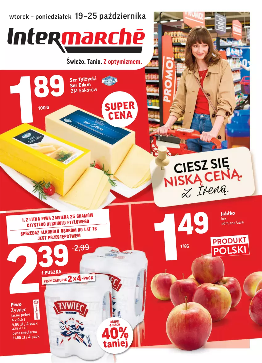 Gazetka promocyjna Intermarche - ważna 19.10 do 25.10.2021 - strona 1 - produkty: Edam, Piwo, Ser, Sok