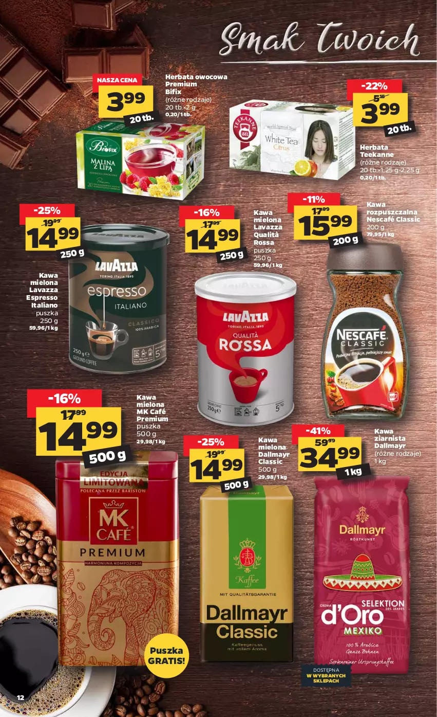 Gazetka promocyjna Netto - Oferta - ważna 25.01 do 31.01.2021 - strona 12 - produkty: Dallmayr, Gra, Herbata, Herbata owocowa, Kawa, Kawa mielona, Kawa rozpuszczalna, Kawa ziarnista, Lavazza, Nescafé, Teekanne