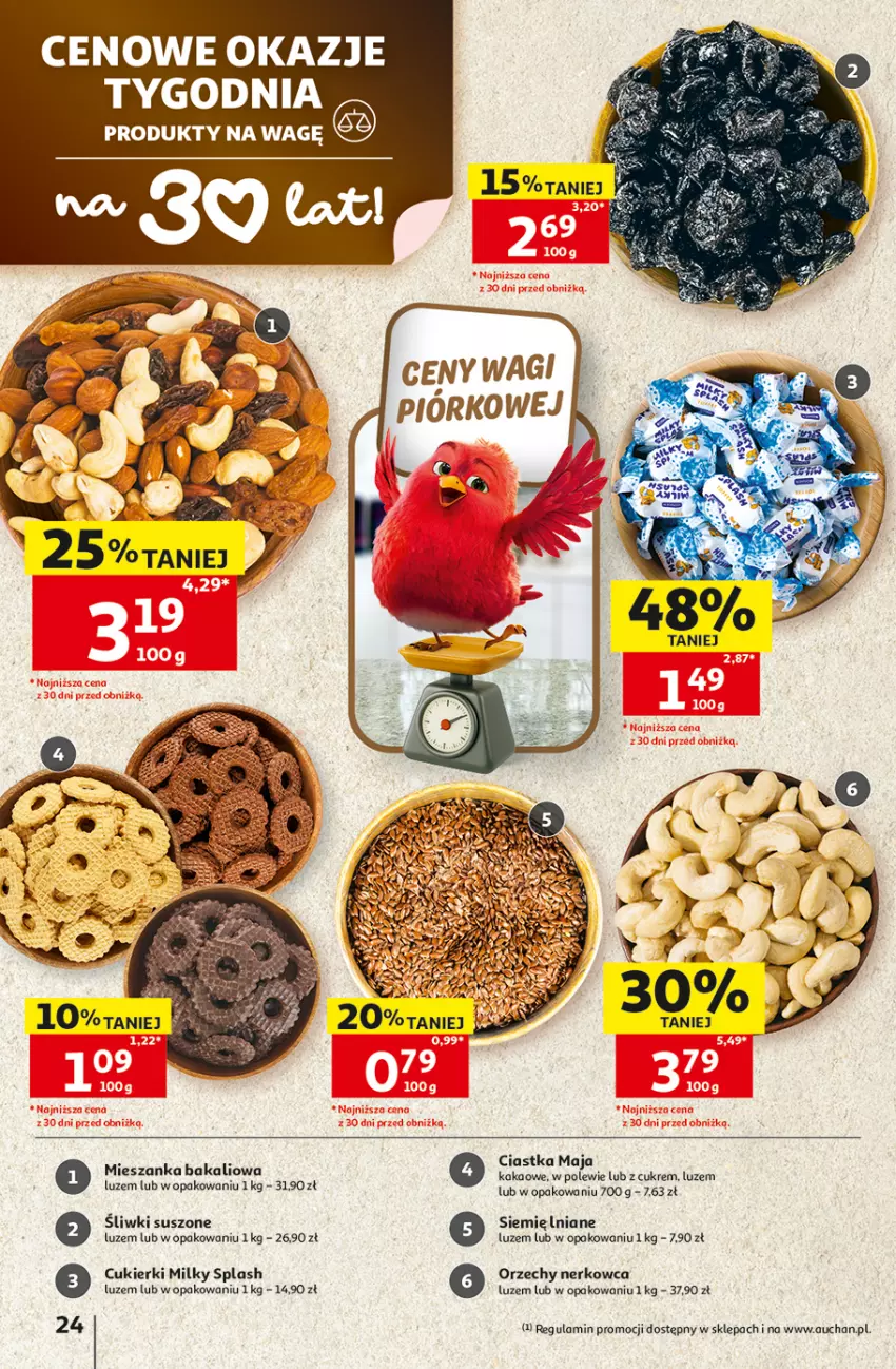 Gazetka promocyjna Auchan - 30 Lat Hipermarket - ważna 22.10 do 28.10.2026 - strona 24 - produkty: Ciastka, Cukier, Cukierki, Kakao, Mieszanka bakaliowa, Wagi