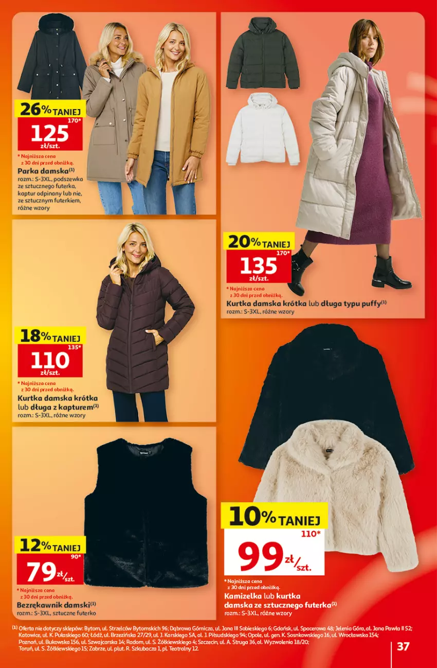 Gazetka promocyjna Auchan - 30 Lat Hipermarket - ważna 22.10 do 28.10.2026 - strona 37 - produkty: Kurtka, Parka, Puf