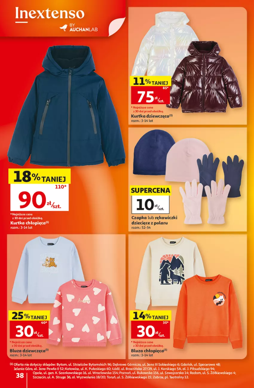 Gazetka promocyjna Auchan - 30 Lat Hipermarket - ważna 22.10 do 28.10.2026 - strona 38 - produkty: Acer, Bluza, Cars, Czapka, Dzieci, Kurtka, Sos